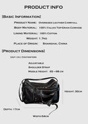 Full-Grain Leather Oversized Biker Bag | Multi-Pocket Large-Capacity Crossbody Tote