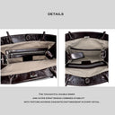 Cracked-Gloss Leather Bag