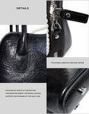 Glossy Cowhide Shell Bag