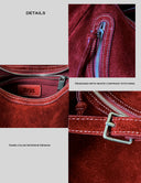 Wine Red Suede Bag