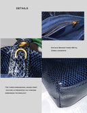 Vintage Cowhide Bag with Snake Print