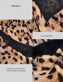 Mulberry silk leopard print slim-fit camisole maxi  dress