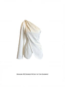 Minimalist Asymmetric Shoulder Tie Vest | Off-White  Elegant Sleeveless Outerwear Top