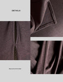 Dark Brown Halterneck Backless Knit Maxi Dress | Tencel-Wool Blend Bodycon Dress with Slit