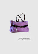 Top-grain Cowhide Suede, Vintage Purple Bag