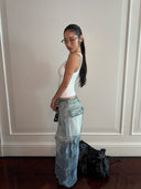 Blue Gradient Cargo Jeans