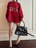 Cracked-Gloss Leather Bag