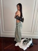 Black Biker-Style Bag