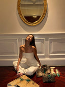 Vintage Genuine Python Leather Vanity Bag | Turquoise Accent Convertible Clutch & Crossbody