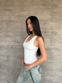 Layered V-Neck Jersey Top