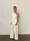 Minimalist Asymmetric Shoulder Tie Vest | Off-White  Elegant Sleeveless Outerwear Top