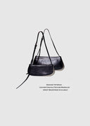 Genuine Leather with Crackle Finish | Minimalist Design | 2 Sizes Option | Edgy &amp; Stylish Armpit Bag