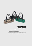 Vintage Snake-Patterned Eyeglass Case